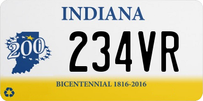 IN license plate 234VR