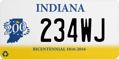 IN license plate 234WJ