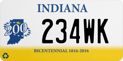 IN license plate 234WK