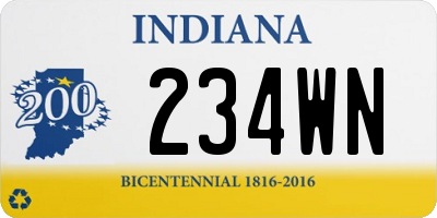 IN license plate 234WN