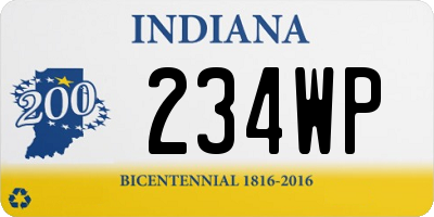 IN license plate 234WP