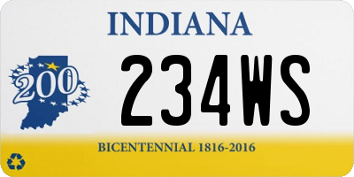 IN license plate 234WS