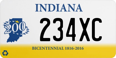 IN license plate 234XC