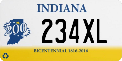 IN license plate 234XL