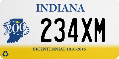 IN license plate 234XM