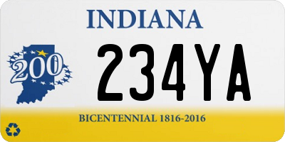 IN license plate 234YA