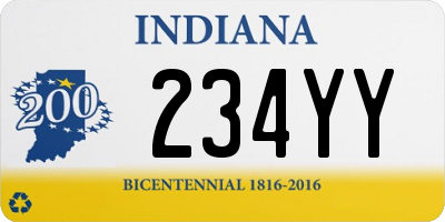 IN license plate 234YY