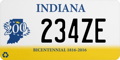 IN license plate 234ZE