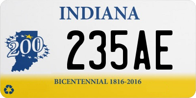 IN license plate 235AE