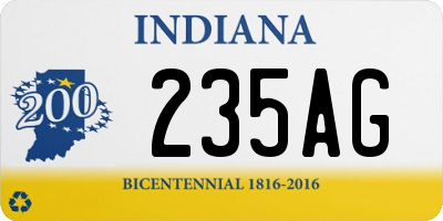 IN license plate 235AG