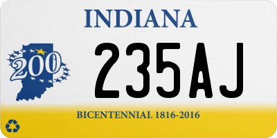 IN license plate 235AJ