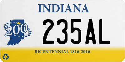 IN license plate 235AL