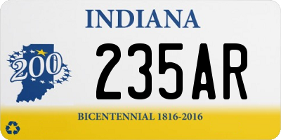 IN license plate 235AR