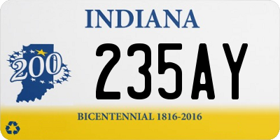 IN license plate 235AY