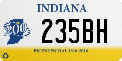 IN license plate 235BH