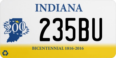 IN license plate 235BU