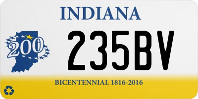 IN license plate 235BV