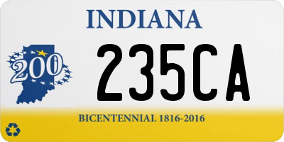 IN license plate 235CA