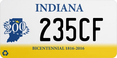 IN license plate 235CF