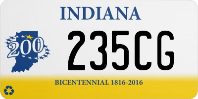 IN license plate 235CG