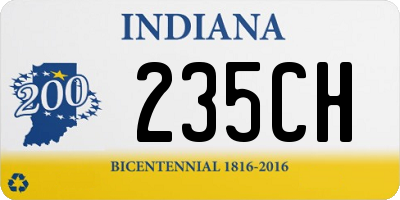 IN license plate 235CH