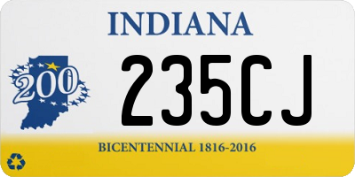 IN license plate 235CJ