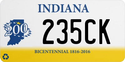 IN license plate 235CK