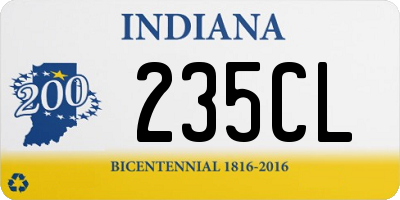 IN license plate 235CL