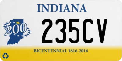 IN license plate 235CV