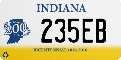 IN license plate 235EB