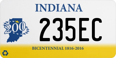 IN license plate 235EC