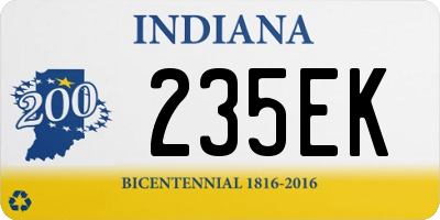 IN license plate 235EK