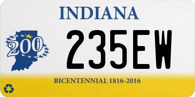 IN license plate 235EW