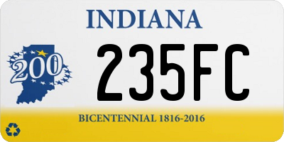 IN license plate 235FC