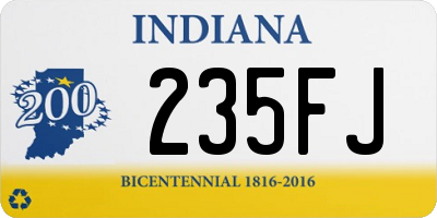 IN license plate 235FJ