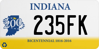 IN license plate 235FK