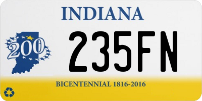 IN license plate 235FN