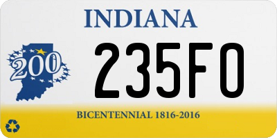 IN license plate 235FO