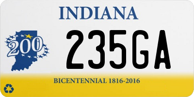 IN license plate 235GA