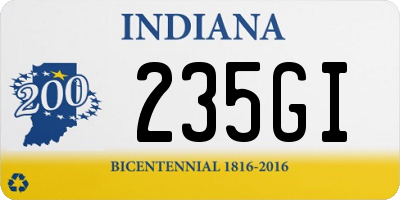 IN license plate 235GI