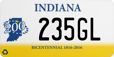 IN license plate 235GL