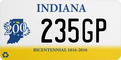 IN license plate 235GP