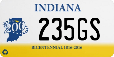 IN license plate 235GS