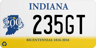 IN license plate 235GT