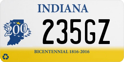 IN license plate 235GZ