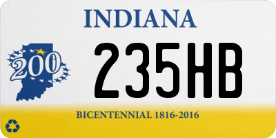 IN license plate 235HB