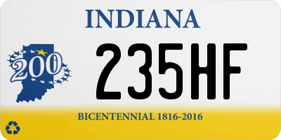 IN license plate 235HF