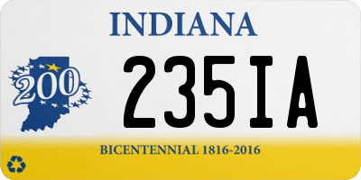 IN license plate 235IA
