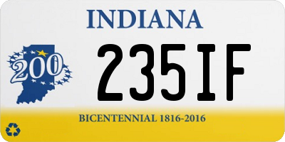 IN license plate 235IF