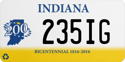 IN license plate 235IG